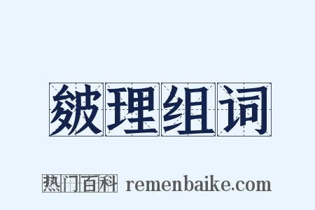 皴理组词是什么意思的图片